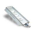 Load image into Gallery viewer, Silver metal Pro Eagle 2 Ton jack mount plate with three circular holes and a mounting bolt end.