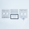 Load image into Gallery viewer, Silver aluminum Medium+ Mount kit with two mounting plates, hardware, and quick-release clamp on white background.