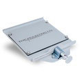 Load image into Gallery viewer, Silver metal medium mount plate with screws and adjustable locking knob.