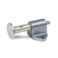 Load image into Gallery viewer, Aluminum pin and block assembly with quick-release design and mounting base.