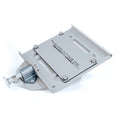 Load image into Gallery viewer, Silver aluminum small mount with quick-release lever and engraved logo on flat plate.