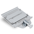 Load image into Gallery viewer, Silver aluminum small mount with quick-release knob and "THE MOUNTING CO." engraving.