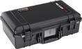 Load image into Gallery viewer, Black hard Pelican Air 1525 protective case with secure latches and molded handle.