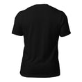 Load image into Gallery viewer, Black short-sleeve t-shirt shown from the back with a classic fit and crew neckline.