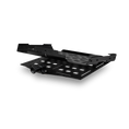 Load image into Gallery viewer, Black metal mounting bracket with multiple slots and adjustable clamps for Pelican Crate 45.
