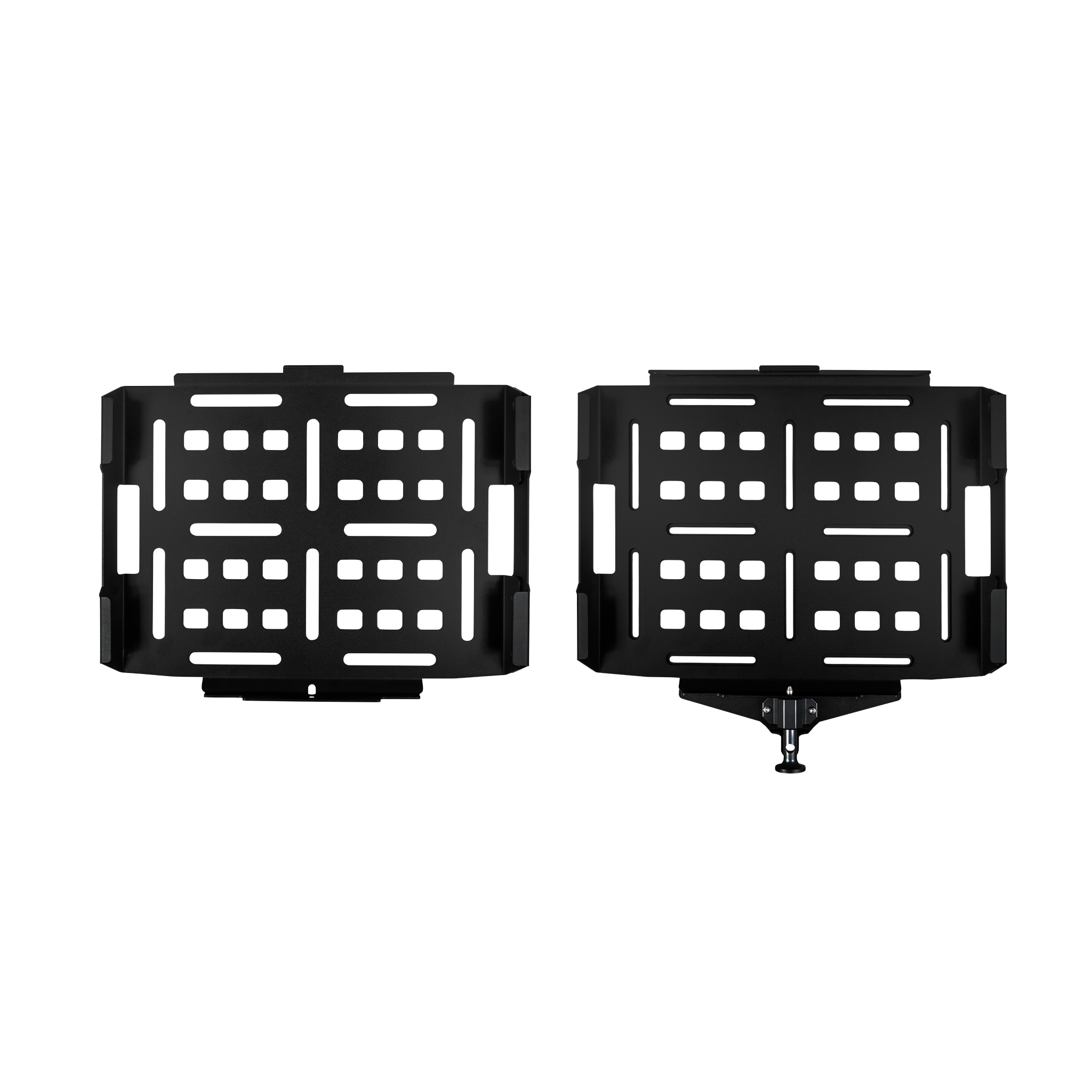 Black durable Pelican Crate 45 mount with multiple mounting holes and side handles.