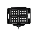 Load image into Gallery viewer, Black rectangular Pelican crate mount plate with multiple mounting slots and a central attachment knob below.
