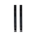Load image into Gallery viewer, Pair of black rectangular metal case stabilizers with mounting holes at each end.
