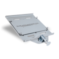 Load image into Gallery viewer, Silver aluminum Medium+ Mount with adjustable quick-release clamp and The Mounting Co logo.
