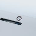 Load image into Gallery viewer, Close-up of silver aluminum mount with a slotted hole and recessed screw head detail.
