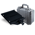 Load image into Gallery viewer, Medium gray Pelican Protector 1400 case with black heavy-duty mounting bracket bundle.
