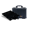 Load image into Gallery viewer, Black hard shell Pelican Protector 1520 case with large mount bundle accessories.
