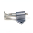 Load image into Gallery viewer, Silver metal pin with cylindrical block mount and slotted screw end on white background.
