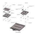 Load image into Gallery viewer, Exploded view diagram of aluminum Medium+ Mount with labeled components and full assembly illustration.
