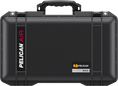 Load image into Gallery viewer, Black hard shell Pelican Air 1525 protective case with top handle and secure latches.
